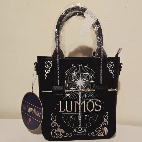NEW Fred Segal Harry Potter Lumos Magic Wand Mini Tote Bag Purse Black NWT - Picture 1 of 6